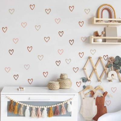 Boho Hearts Wall Decals Wall Sticker