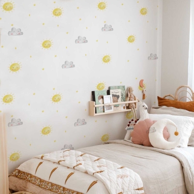 Sun Wall Stickers Wall Decal - Easy to Apply & Remove