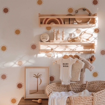 Boho Sun Wall Decal: Eye-Catching Home Decor