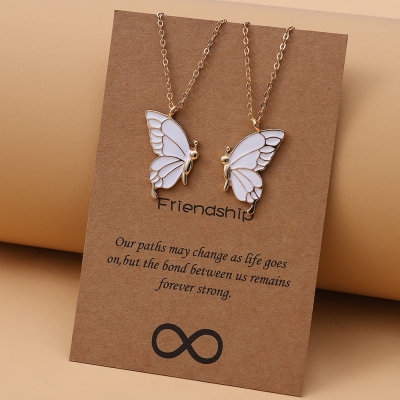 Butterfly Pendant Necklace 1 Pair