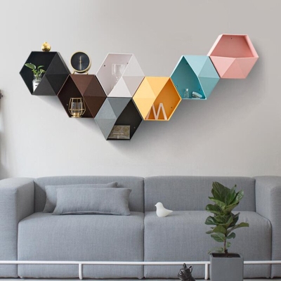 Hexagon Shape Wall Shelves: Creative Home D&eacute;cor