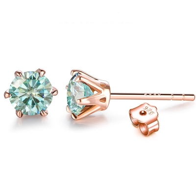 Colored Moissanite Stud Earring: Dazzling and Unique