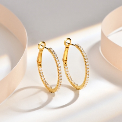 Moissanite Hoop Earring: Stylish and Sparkling Jewelry