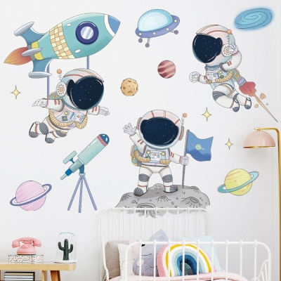 Astronaut Planets Wall Decal - Stunning Nursery D&eacute;cor