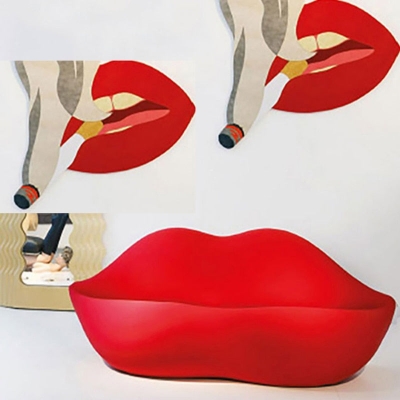 Red Lips Shape Casual Fabric