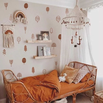 Boho Woodland Trees Wall Decal - Bring Nature Indoors
