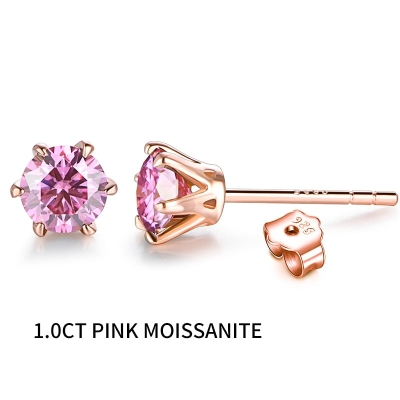 Colored Moissanite Stud Earring: Dazzling and Unique