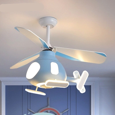 Helicopter Ceiling Light and Fan for Kids Room