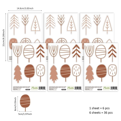 Boho Woodland Trees Wall Decal - Bring Nature Indoors