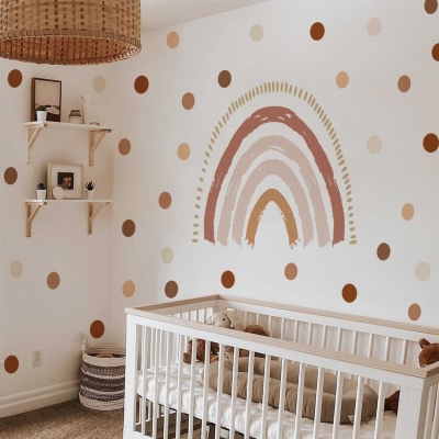 Boho Rainbow Wall Decal: Vibrant Room Decor