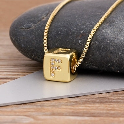 Cube Letter Pendant Necklace: Design & Quality