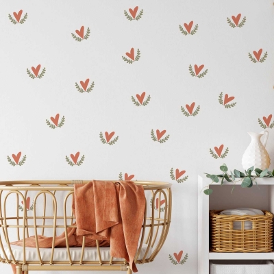 Boho Hearts Wall Sticker