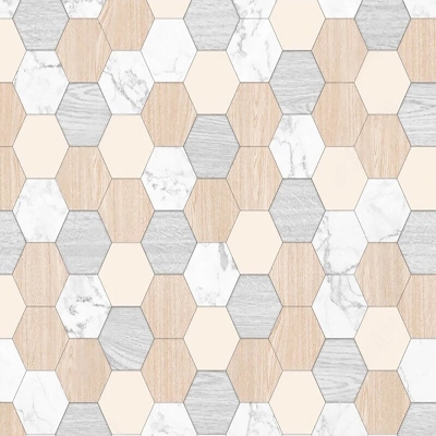 Geometric Hexagon Wallpaper for Home Wall Decor