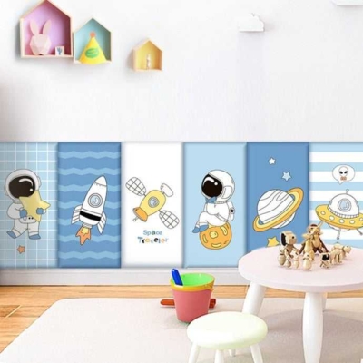 Galactic Space Kids Wall Padded Safety Cushions Set
