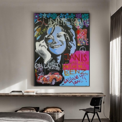 Graffiti Pop Art Singer Hip Hop Canvas Wall Art