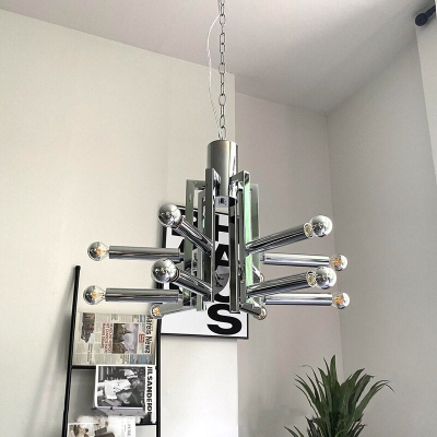 Designer LED Chrome Hanging Light Chandelier