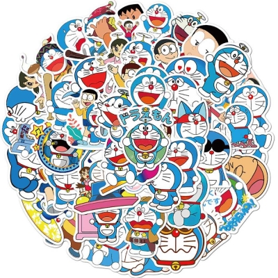Anime Doraemon Stickers Travel Skateboard Suitcase Guitar Luggage Laptop Waterproof Sticker Cartoon Cool Kid Toys