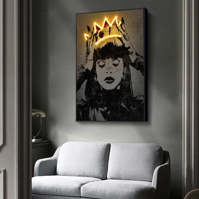 Famous Singer Posters Crown Woman Canvas Wall Art