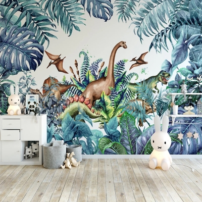 Jurassic Park Adventure Nursery Wallpaper