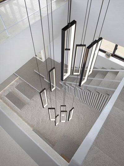 Minimalist Staircase Chandeliers - Elevate Your Space