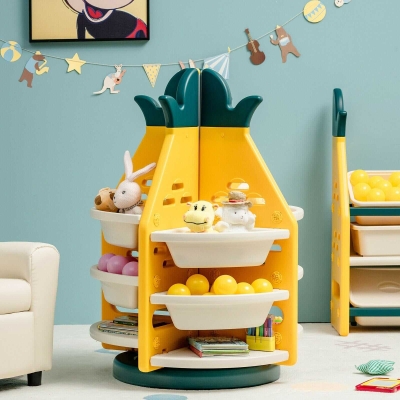 Kids Toy Storage Cabinet 360&deg; Revolving | Pineapple Shelf