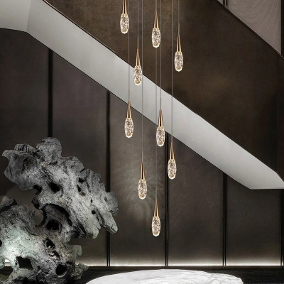 Crystal Cones Staircase Chandelier &ndash; Stunning Elegance