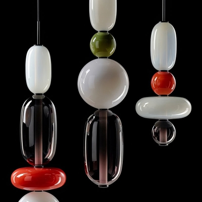 Candy Style Glass Pendant Lights for Living Room