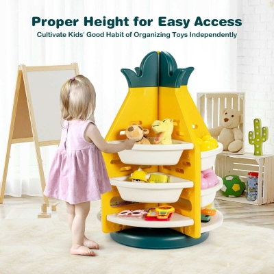 Kids Toy Storage Cabinet 360&deg; Revolving | Pineapple Shelf