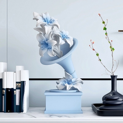 Interior Home Decoration Flower Statue Ornament
