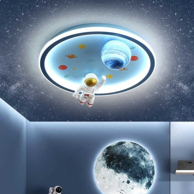 Astronaut Ceiling Light | Kids Room Astronaut Galaxy Ceiling Light