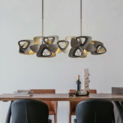 Crystal Triangle Kitchen Island Lighting Chandelier