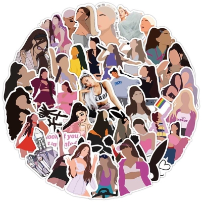 Ariana Grande Singer Stickers Pack | Famous Bundle Stickers | Waterproof Bundle Stickers