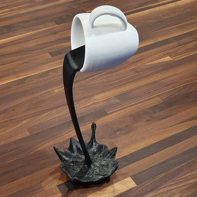 Floating Coffee Cup Art Sculpture Ornament