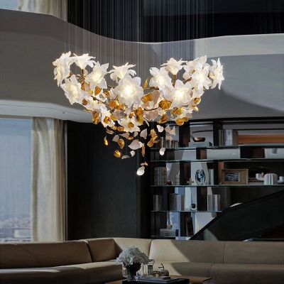 Flower Ceiling LED Chandelier - Elegant Focal Point