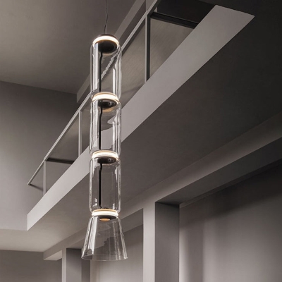 LED Glass Chandelier Lighting for Living Room Stair Hall