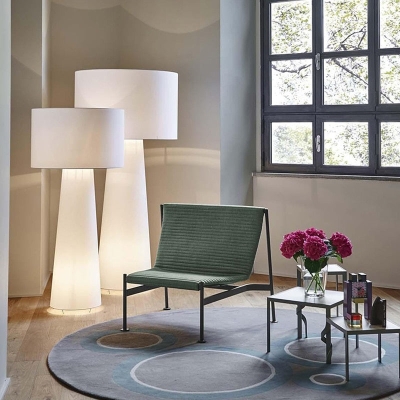 Cream Fabric Floor Lamp - Nordic Minimalist