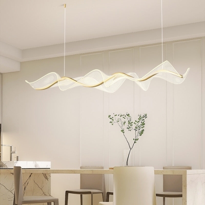 Wave LED Hanging Light for Dining and Kitchen Island