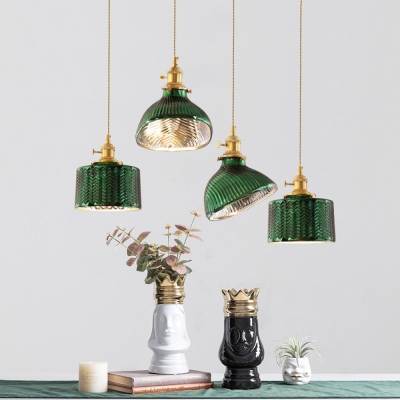 Modern Loft Pure Copper Lamp Holder Green Light