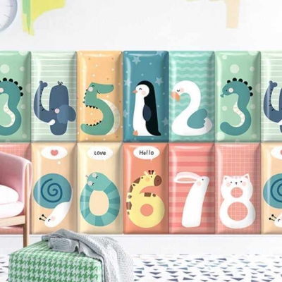Jungle Safari Kids Wall Padded Safety Cushions Pack